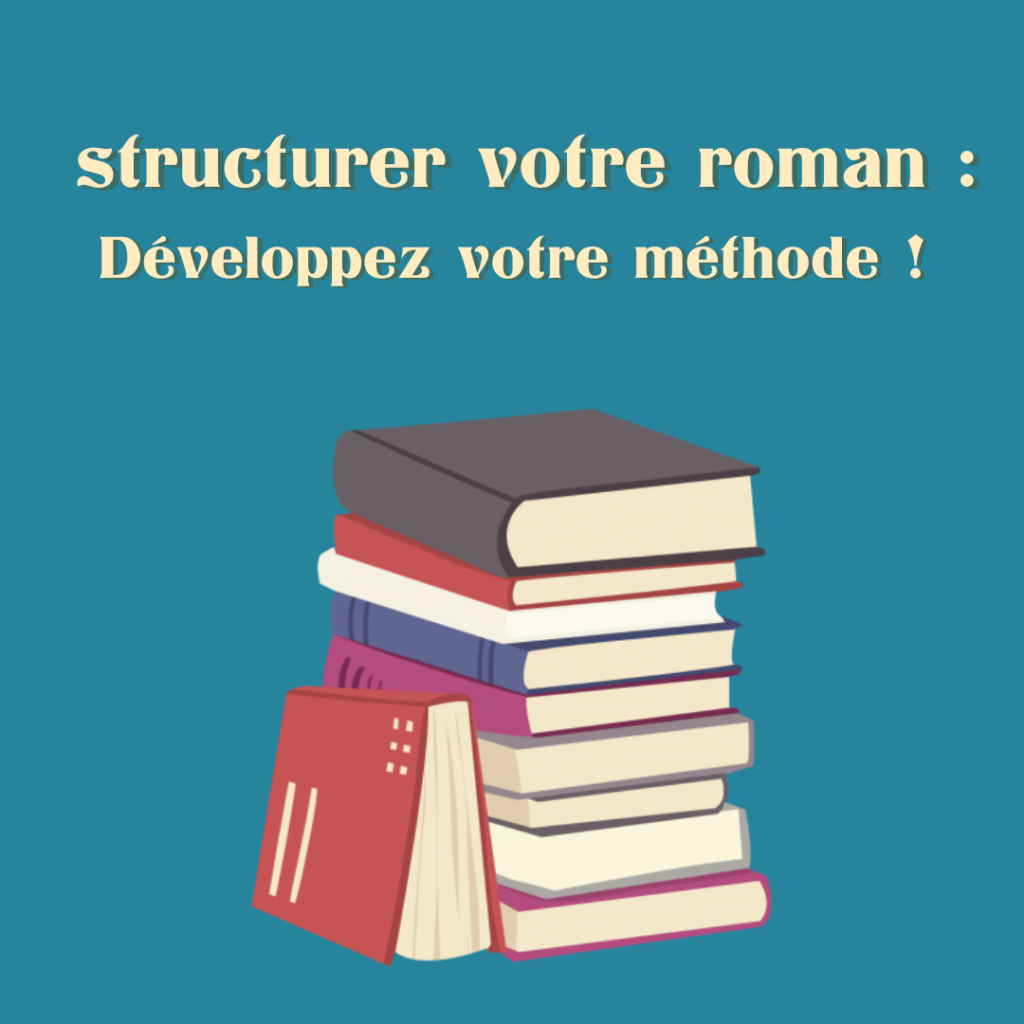Image d’une pile de livres pour illustrer le cours d’écriture en ligne de Catherine Loiseau pour Plumes Créatives, pour apprendre aux auteurs à structurer un roman
