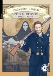 Illustration de Charlotte Cha’peau Rouge, pour la couverture de Ceux du mercure, premier tome de la trilogie de steampunk lovecraftien de Catherine Loiseau