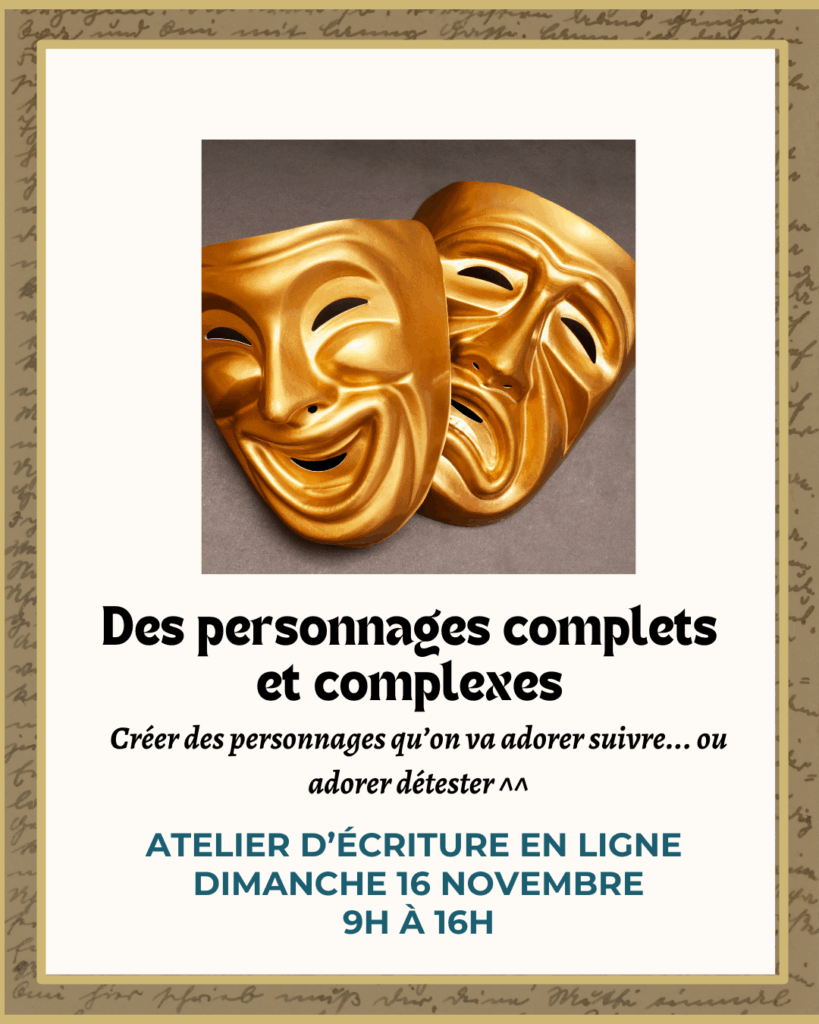 Images de masques pour illustrer l'atelier d'écriture en ligne sur le thème des personnages du dimanche 16 novembre